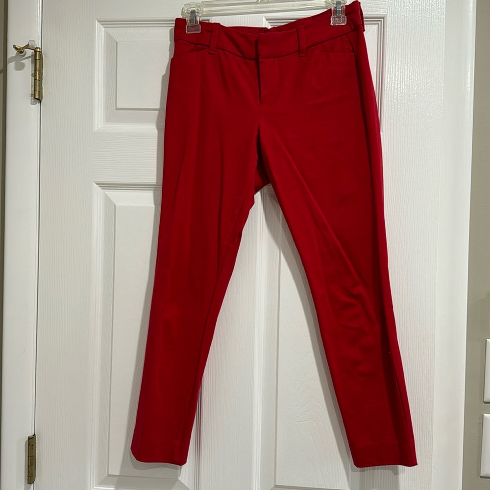 Old navy petite ankle red pants
